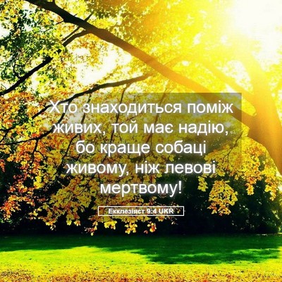 Picture 05 - Екклезіяст 9:4 UKR - Хто знаходиться поміж - Bible Verse Picture