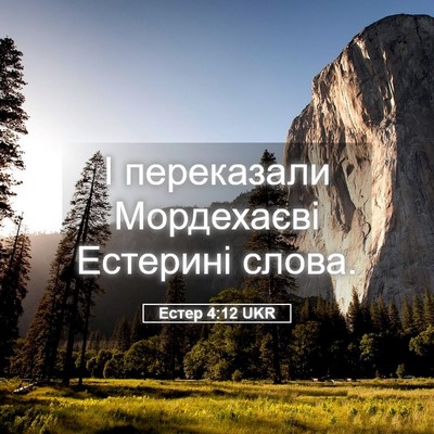 Picture 05 - Естер 4:12 UKR - І переказали Мордехаєві - Bible Verse Picture