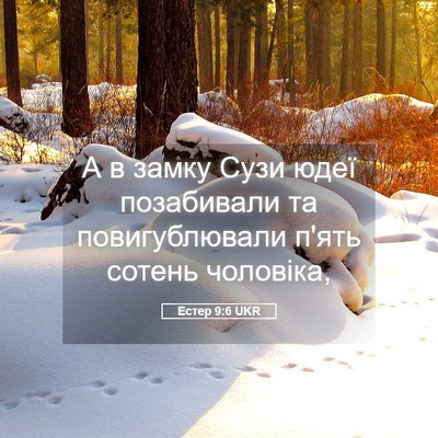 Picture 05 - Естер 9:6 UKR - А в замку Сузи юдеї - Bible Verse Picture