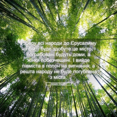 Picture 05 - Захарія 14:2 UKR - І зберу всі народи до - Bible Verse Picture
