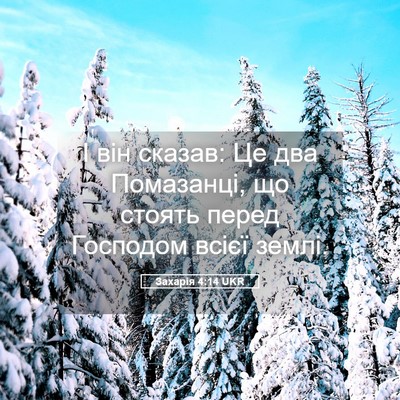 Picture 05 - Захарія 4:14 UKR - І він сказав: Це два - Bible Verse Picture