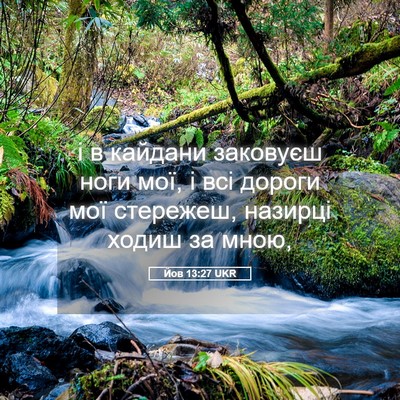Picture 05 - Йов 13:27 UKR - і в кайдани заковуєш ноги - Bible Verse Picture