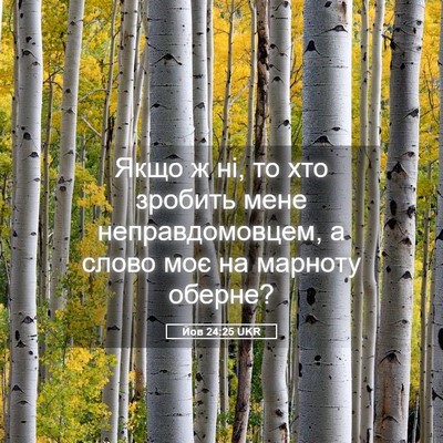 Picture 05 - Йов 24:25 UKR - Якщо ж ні, то хто зробить - Bible Verse Picture