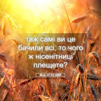 Picture 05 - Йов 27:12 UKR - таж самі ви це бачили всі, - Bible Verse Picture