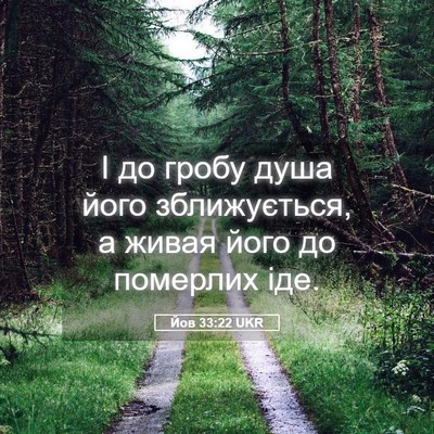 Picture 05 - Йов 33:22 UKR - І до гробу душа його - Bible Verse Picture