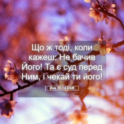 Picture 05 - Йов 35:14 UKR - Що ж тоді, коли кажеш: Не - Bible Verse Picture