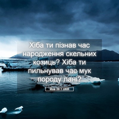 Picture 05 - Йов 39:1 UKR - Хіба ти пізнав час - Bible Verse Picture