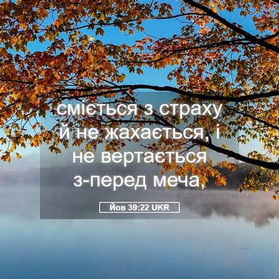Picture 05 - Йов 39:22 UKR - сміється з страху й не - Bible Verse Picture