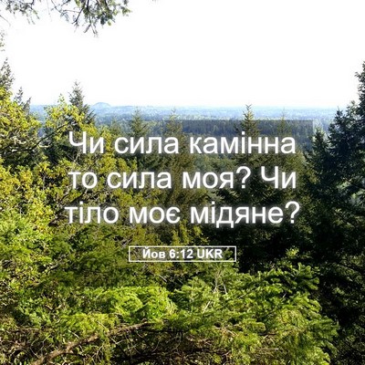 Picture 05 - Йов 6:12 UKR - Чи сила камінна то сила - Bible Verse Picture