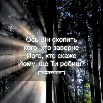 Picture 05 - Йов 9:12 UKR - Ось Він схопить кого, хто - Bible Verse Picture