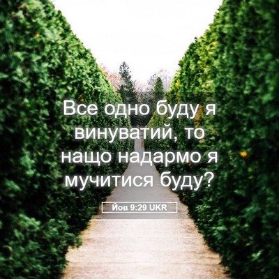Picture 05 - Йов 9:29 UKR - Все одно буду я винуватий, - Bible Verse Picture