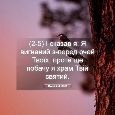 Picture 05 - Йона 2:4 UKR - (2-5) І сказав я: Я вигнаний - Bible Verse Picture