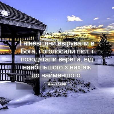 Picture 05 - Йона 3:5 UKR - І ніневітяни ввірували в - Bible Verse Picture