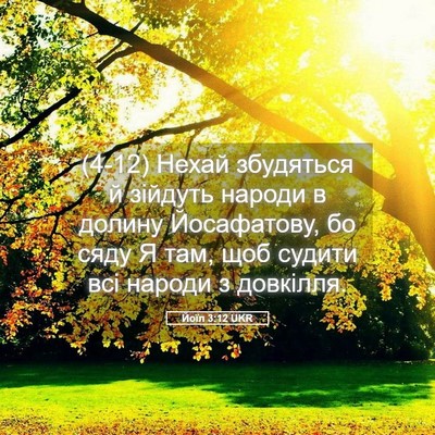Picture 05 - Йоїл 3:12 UKR - (4-12) Нехай збудяться й - Bible Verse Picture