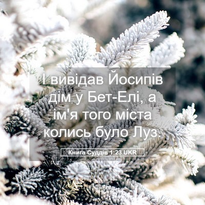 Picture 05 - Книга Суддів 1:23 UKR - І вивідав Йосипів дім у - Bible Verse Picture