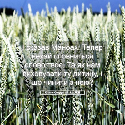Picture 05 - Книга Суддів 13:12 UKR - І сказав Маноах: Тепер - Bible Verse Picture