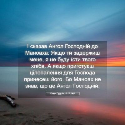 Picture 05 - Книга Суддів 13:16 UKR - І сказав Ангол Господній - Bible Verse Picture