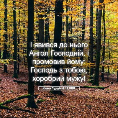 Picture 05 - Книга Суддів 6:12 UKR - І явився до нього Ангол - Bible Verse Picture