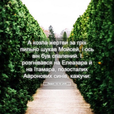 Picture 05 - Левит 10:16 UKR - А козла жертви за гріх - Bible Verse Picture