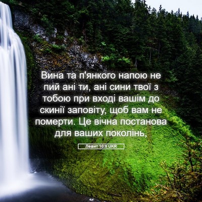 Picture 05 - Левит 10:9 UKR - Вина та п'янкого напою не - Bible Verse Picture