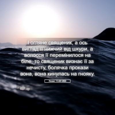 Picture 05 - Левит 13:20 UKR - І огляне священик, а ось - Bible Verse Picture