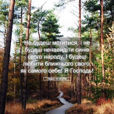 Picture 05 - Левит 19:18 UKR - Не будеш мститися, і не - Bible Verse Picture