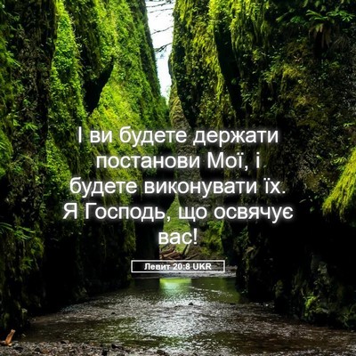 Picture 05 - Левит 20:8 UKR - І ви будете держати - Bible Verse Picture