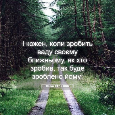 Picture 05 - Левит 24:19 UKR - І кожен, коли зробить ваду - Bible Verse Picture