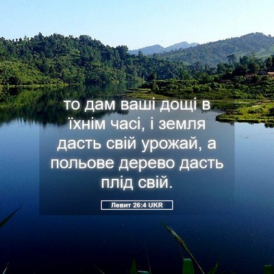 Picture 05 - Левит 26:4 UKR - то дам ваші дощі в їхнім - Bible Verse Picture