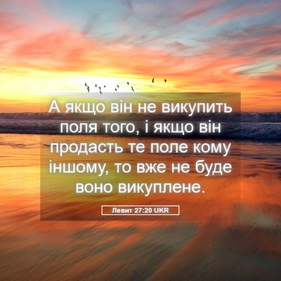 Picture 05 - Левит 27:20 UKR - А якщо він не викупить поля - Bible Verse Picture