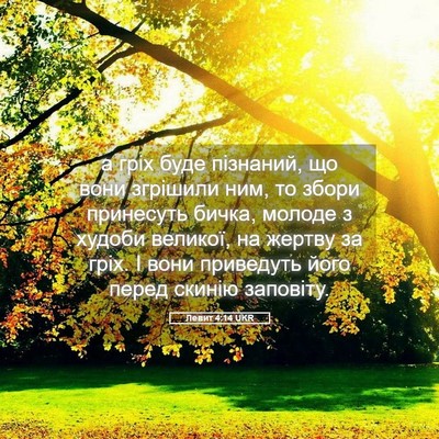 Picture 05 - Левит 4:14 UKR - а гріх буде пізнаний, що - Bible Verse Picture