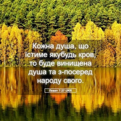 Picture 05 - Левит 7:27 UKR - Кожна душа, що їстиме - Bible Verse Picture