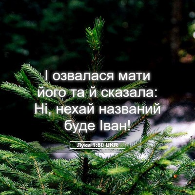 Picture 05 - Луки 1:60 UKR - І озвалася мати його та й - Bible Verse Picture