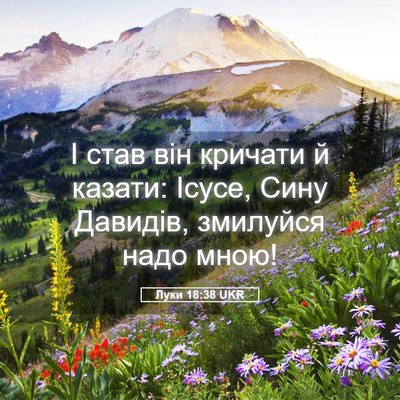Picture 05 - Луки 18:38 UKR - І став він кричати й - Bible Verse Picture