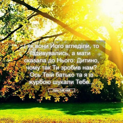 Picture 05 - Луки 2:48 UKR - І як вони Його вгледіли, то - Bible Verse Picture