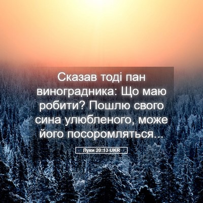 Picture 05 - Луки 20:13 UKR - Сказав тоді пан - Bible Verse Picture