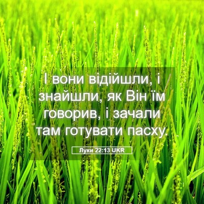 Picture 05 - Луки 22:13 UKR - І вони відійшли, і знайшли, - Bible Verse Picture