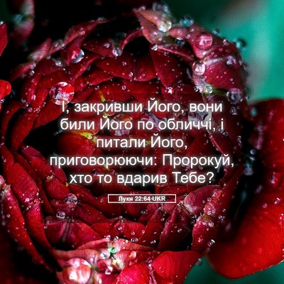 Picture 05 - Луки 22:64 UKR - І, закривши Його, вони били - Bible Verse Picture