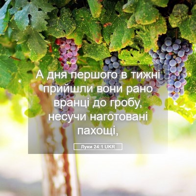 Picture 05 - Луки 24:1 UKR - А дня першого в тижні - Bible Verse Picture