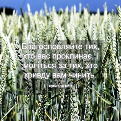Picture 05 - Луки 6:28 UKR - Благословляйте тих, хто - Bible Verse Picture