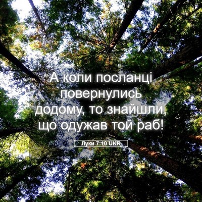 Picture 05 - Луки 7:10 UKR - А коли посланці - Bible Verse Picture
