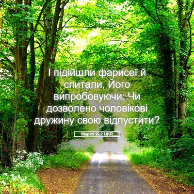 Picture 05 - Марка 10:2 UKR - І підійшли фарисеї й - Bible Verse Picture