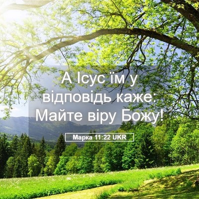 Picture 05 - Марка 11:22 UKR - А Ісус їм у відповідь каже: - Bible Verse Picture