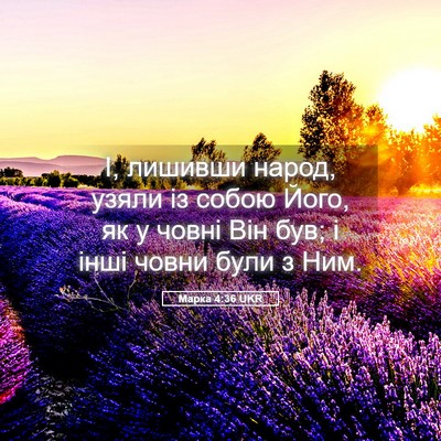 Picture 05 - Марка 4:36 UKR - І, лишивши народ, узяли із - Bible Verse Picture