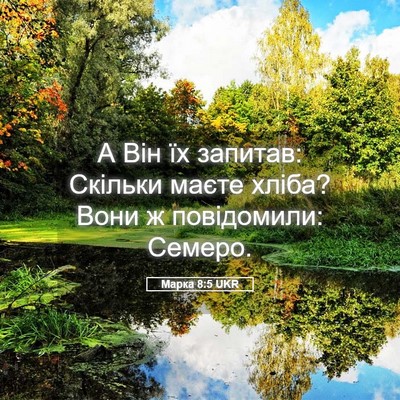 Picture 05 - Марка 8:5 UKR - А Він їх запитав: Скільки - Bible Verse Picture