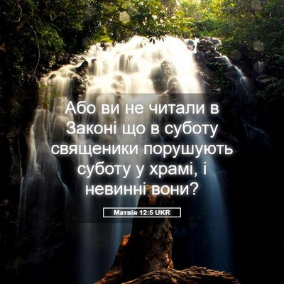 Picture 05 - Матвія 12:5 UKR - Або ви не читали в Законі - Bible Verse Picture