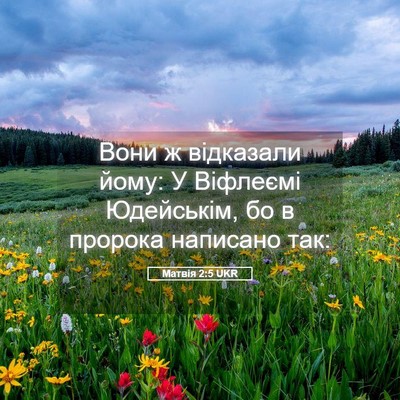 Picture 05 - Матвія 2:5 UKR - Вони ж відказали йому: У - Bible Verse Picture