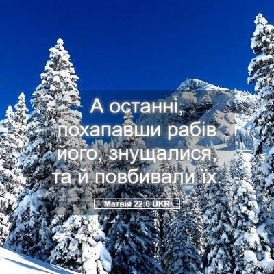 Picture 05 - Матвія 22:6 UKR - А останні, похапавши рабів - Bible Verse Picture