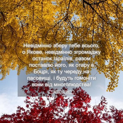 Picture 05 - Михей 2:12 UKR - Невідмінно зберу тебе - Bible Verse Picture
