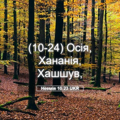 Picture 05 - Неемія 10:23 UKR - (10-24) Осія, Хананія, - Bible Verse Picture